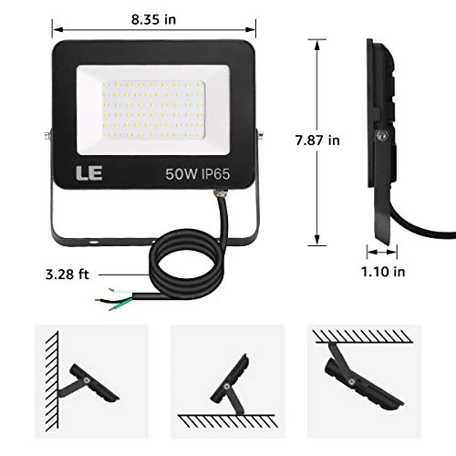 LE LED Flood Light, Super Bright 50W 4200lm Waterproof Outdoor Flood Light, 350W HPS Equivalent Exterior Floodlight… 7 LE LED Flood Light, Super Bright 50W 4200lm Waterproof Outdoor Flood Light, 350W HPS Equivalent Exterior Floodlight… - Image 7