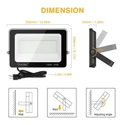 Onforu 2 Pack 100W LED Flood Light With Plug, 10000lm Super Bright LED Work Light, IP66 Waterproof Outdoor Security… -Garden Supply Store 41FTwlLpPvL
