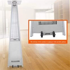 AJH Outdoor Patio Heater Pyramid Patio Propane Heater W/Wheels Tall Standing Quadrilateral Gas Heater Courtyard… -Garden Supply Store 41FpzJ27soL