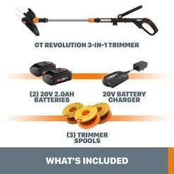 WORX WG170 GT Revolution 20V 12″ Grass Trimmer/Edger/Mini-Mower 2 Batteries And Charger Included, Black And Orange 11 WORX WG170 GT Revolution 20V 12″ Grass Trimmer/Edger/Mini-Mower 2 Batteries And Charger Included, Black And Orange -Garden Supply Store 41FzhsyXKzL