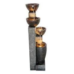 Agoodping 40″ 4-Tier Pots Outdoor Garden Water Fountain – Outdoor Water Fountain For Yard, Floor Patio, Backyard And Home Art Decor -Garden Supply Store 41HQOrAg8aL