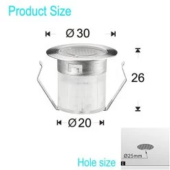 Low Voltage LED Deck Lights Kit, Φ1.18 Waterproof Recessed RGB Deck Lighting Outdoor Landscape In-ground Lights For Yard… 12 Low Voltage LED Deck Lights Kit, Φ1.18 Waterproof Recessed RGB Deck Lighting Outdoor Landscape In-ground Lights For Yard… -Garden Supply Store 41HqyV2B85L