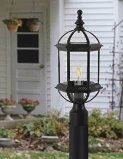 GYDZ Exterior Lamp Post Light Fixtures,Outdoor Post Lanterns With Pier Mount Adapter, Modern Post Light Pole Lantern… -Garden Supply Store 41HurOwKasL
