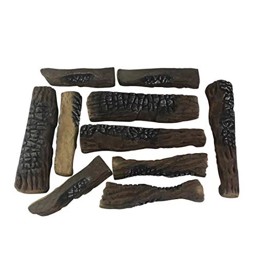Ipalmay Gas Fireplace Logs, 5 Pieces Ceramic Logs For Gas Fireplace Natural Artificial Logs Set, Realistic Clean Burning… 1 Ipalmay Gas Fireplace Logs, 5 Pieces Ceramic Logs For Gas Fireplace Natural Artificial Logs Set, Realistic Clean Burning…