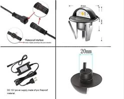 LED Deck Light Kits12V Low Voltage Waterproof IP65 Recessed LED Landscape Lighting With Transformer, Adapt For Outdoor… -Garden Supply Store 41IjZpAO7DL