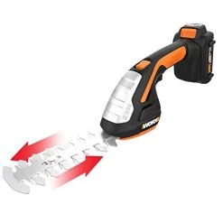 WORX WG801 Lithium Ion Shear Shrubber Trimmer, Black/Orange