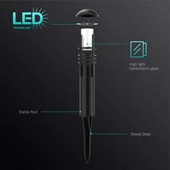 Malibu Aged Iron Collection LED Bollard Pathway Light LED Low Voltage Landscape Lighting Outdoor Bollard Lights For Lawn… -Garden Supply Store 41ItIDEuo0L