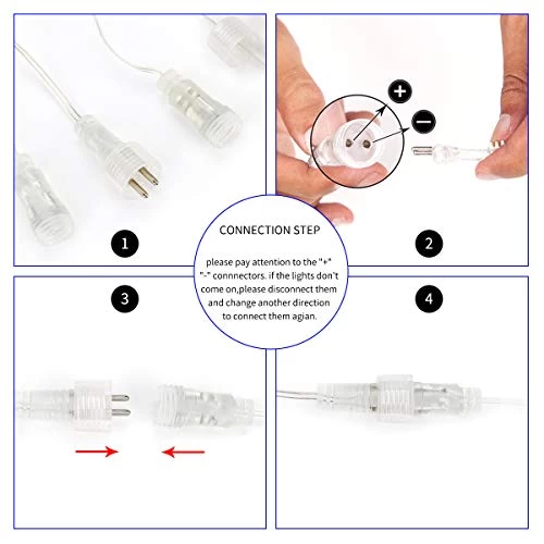 Winkeyes LED Meteor Shower Lights 30cm 8 Tubes 192 LED String Lights Waterproof Double-Sided SMD Lamp Beads Curtain… 4 Winkeyes LED Meteor Shower Lights 30cm 8 Tubes 192 LED String Lights Waterproof Double-Sided SMD Lamp Beads Curtain… - Image 4