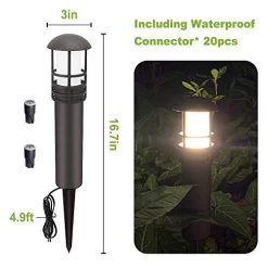 VOLISUN 8-Pack Outdoor LED Landscape Lighting,3W 12V Low Voltage Pathway Lights,Outdoor Waterproof Garden Lights… -Garden Supply Store 41Jhvp2BR53L