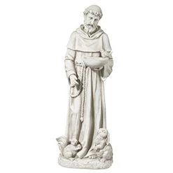 Design Toscano Nature’s Nurturer, St. Francis Religious Garden Decor Statue Bird Feeder, Medium 71 Cm, Polyresin…