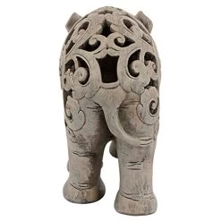 Design Toscano Anjan The Elephant Indian Decor Jali Animal Statue, 30.5 Cm, Polyresin, Brown Stone 11 Design Toscano Anjan The Elephant Indian Decor Jali Animal Statue, 30.5 Cm, Polyresin, Brown Stone -Garden Supply Store 41JpWZMQ1DL