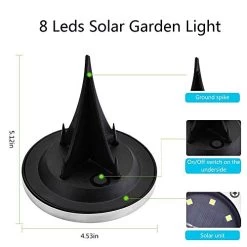 Mcgrady1xm Solar Ground Lights – 8 LED Waterproof Garden Path Outdoor Lighting With Light Sensor For Lawn Patio Yard… -Garden Supply Store 41JrVWrevgL