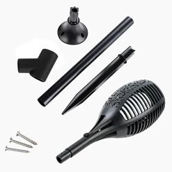 BIGTREE 4pk Solar Light Pathway Outdoor Tiki Torch Stake Walkway LED Flickering Flame 9 BIGTREE 4pk Solar Light Pathway Outdoor Tiki Torch Stake Walkway LED Flickering Flame -Garden Supply Store 41JsTnnbF4L