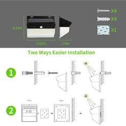 Enkman Solar Lights Outdoor 206Leds 3 Mode Wireless Motion Sensor Security Lights With Wide Angle IP65 Waterproof For… -Garden Supply Store 41K7jDFTWPL