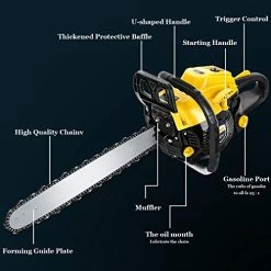 WEGSD 58CC Gasoline Powered Chainsaw, 20 Inch Guide Board Handheld Petrol Gas Chain Saw With 2 Stroke Engine, Farm… -Garden Supply Store 41L9VsJdVsL