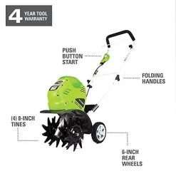 Greenworks 10-Inch 40V Cordless Cultivator, 4.0 AH Battery Included 27062 -Garden Supply Store 41LypjxDEdL