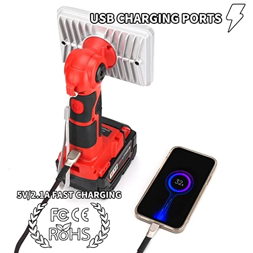 Taingwei 2000LM LED Cordless Lamp Compatible With Milwaukee M18 Lithium Battery,18v Work Light For Camping, Car… 5 Taingwei 2000LM LED Cordless Lamp Compatible With Milwaukee M18 Lithium Battery,18v Work Light For Camping, Car… - Image 5
