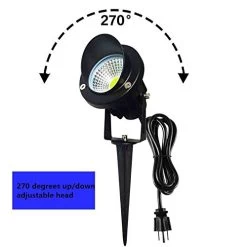 WeLead 7W Spotlight Bright Landscape Light With Canada Plug Garden Light With Metal Spike COB LED Security Lighting… -Garden Supply Store 41N8LZhg4jL