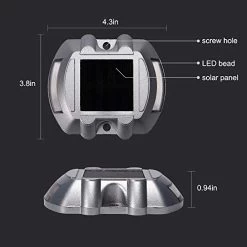 Solar Dock Light Waterproof Cast Aluminum Solar Deck Light 6LED Auto On/Off Security Warning Light For Driveway Path… -Garden Supply Store 41NdtcjL2BjL