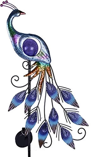 Valery Madelyn 31.5 Inch Metal Peacock Garden Decor Solar Lights, Solar Peacock Stake Lawn Ornaments For Outdoor Outside… 1 Valery Madelyn 31.5 Inch Metal Peacock Garden Decor Solar Lights, Solar Peacock Stake Lawn Ornaments For Outdoor Outside…