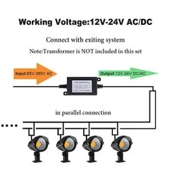 MEIKEE 7W LED Landscape Lights 12V 24V IP66 Waterproof Wall Lights 2-in-1 Outdoor Low Voltage Warm White Garden Lights… -Garden Supply Store 41OyAnb3cTL