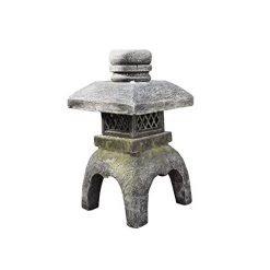 Outdoor Chinese Retro Statue,Garden Stone Lamp Sculpture,Creative Home Decor Ornaments Crafts,for Garden Patio Deck…