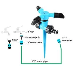 Kadaon Garden Sprinkler, 360° Rotating Lawn Sprinkler With Up To 3,000 Sq. Ft Coverage – Adjustable, Weighted Gardening… 11 Kadaon Garden Sprinkler, 360° Rotating Lawn Sprinkler With Up To 3,000 Sq. Ft Coverage – Adjustable, Weighted Gardening… -Garden Supply Store 41PMJBOuBjL