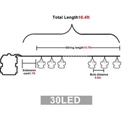 Halloween Decorations Lights, 30LED Spooky Ghost String Lights Battery Operated With Remote Control Perfect For Indoor… -Garden Supply Store 41QFgDPDxQL