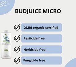 BudJuice Micro Organic Liquid Fertilizer – All Purpose, All Natural Nutrient Rich Plant Food For Gardens, Hydroponics, Flowers, Vegetables, Succulents -Garden Supply Store 41QJ52W3AsL