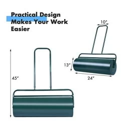 Goplus Lawn Roller, Push/Tow Behind Water/Sand Filled Steel Yard Sod Roller For Garden Backyard, 13 Gallon/48 L, 24″x13″ -Garden Supply Store 41QPq0Paj0L