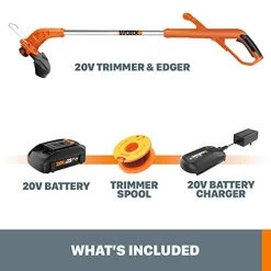 WORX WG154 20-volt Li-Ion Cordless Grass Trimmer/Edger Fixed Shaft, 10″ 11 WORX WG154 20-volt Li-Ion Cordless Grass Trimmer/Edger Fixed Shaft, 10″ -Garden Supply Store 41QRASFzQjL