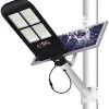 180W Solar Street Lights Outdoor Lamp, 360 LEDs 10000 Lumens With Remote Control?Light Control, Dusk To Dawn Security…