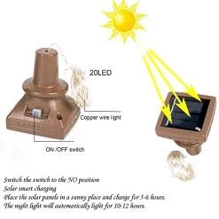 Upgraded 8 Pack Solar Powered Wine Bottle Lights 20 LED Colored Starry Cork Lights Fairy Cork String Craft Lights For… -Garden Supply Store 41RpC LVdaL