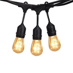 52Ft Outdoor String Lights 24 Sockets 30 Edison Bulbs Patio Lights String Outdoor Solar JACKYLED UL Weatherproof Heavy…
