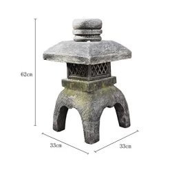 Outdoor Chinese Retro Statue,Garden Stone Lamp Sculpture,Creative Home Decor Ornaments Crafts,for Garden Patio Deck… -Garden Supply Store 41RsSdglmDL