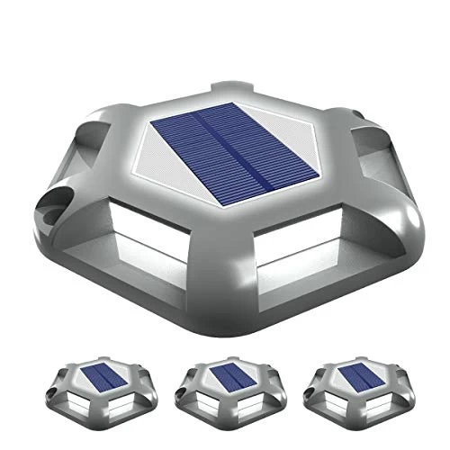 Solar Deck Lights, T-SUNUS 4 Pack LED Dock Lights Solar Driveway Lights Solar Powered Outdoor Waterproof Road Markers… 1 Solar Deck Lights, T-SUNUS 4 Pack LED Dock Lights Solar Driveway Lights Solar Powered Outdoor Waterproof Road Markers…