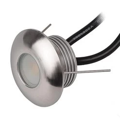 CNBRIGHTER LED Deck Light,1W 12V DC,Small Outdoor Step Stairs Lighting,Waterproof Stainless Steel Aluminum,Recessed…