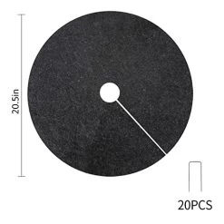20.5 Inch Non-Woven Tree Mulch Ring, Thickened Tree Protector Mat, Plant Cover With 20 Staples Stakes, Round Anti Grass Gardening Landscaping Fabric Cover For Weed Control Root Protection (6 Pack ) -Garden Supply Store 41SHc4daXQL