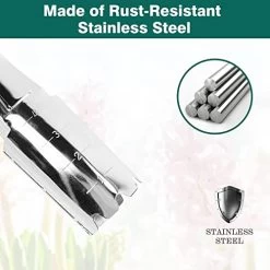 Berry&Bird Garden Bulb Planter With 4 Inches Depth Mark, Stainless Steel Gardening Bulb Transplanter Tool With Short… 11 Berry&Bird Garden Bulb Planter With 4 Inches Depth Mark, Stainless Steel Gardening Bulb Transplanter Tool With Short… -Garden Supply Store 41SJ8W7mTPL