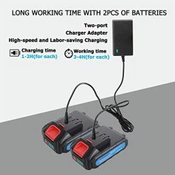 KOMOK Electric Pruning Shears Cordless Scissors,Power Hedge Trimmer Secateurs With 2 Rechargeable 2000mAh Batteries Tree… 9 KOMOK Electric Pruning Shears Cordless Scissors,Power Hedge Trimmer Secateurs With 2 Rechargeable 2000mAh Batteries Tree… -Garden Supply Store 41SLBPVVByL