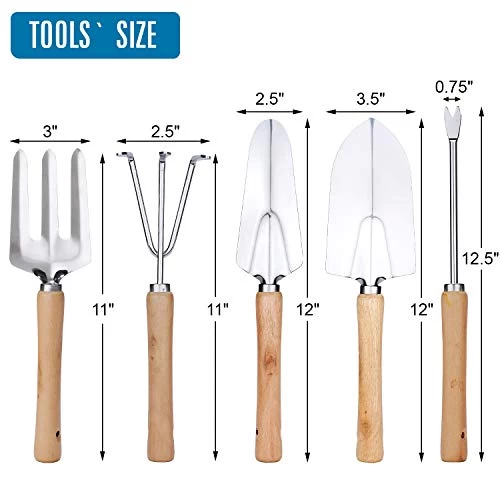 9 Piece Garden Tote And Tools Set, Garden Bucket Tool Kit Organizer With 18 Deep Pockets, Gardening Hand Tools And… 7 9 Piece Garden Tote And Tools Set, Garden Bucket Tool Kit Organizer With 18 Deep Pockets, Gardening Hand Tools And… - Image 7