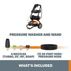 WORX 13 Amp Electric Pressure Washer 1600 PSI With Rolling Cart -WG604 11 WORX 13 Amp Electric Pressure Washer 1600 PSI With Rolling Cart -WG604 -Garden Supply Store 41T2h4aFbkL