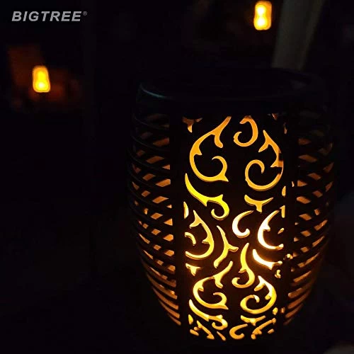 BIGTREE 4pk Solar Light Pathway Outdoor Tiki Torch Stake Walkway LED Flickering Flame 7 BIGTREE 4pk Solar Light Pathway Outdoor Tiki Torch Stake Walkway LED Flickering Flame - Image 7