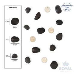 Royal Imports 5LBS River Rocks Decorative Ornamental Pebbles, Garden Landscaping Stones, Natural Gravel Filler For… -Garden Supply Store 41V358oYP2BL