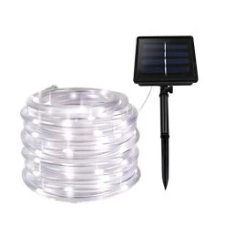 XUNATA Outdoor Solar String Lights, 23FT Solar Rope Lights, 8 Modes 50 LED Outdoor Lighting Rope, Waterproof Copper Wire…