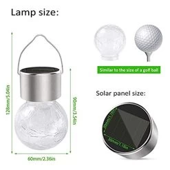 4 Pack Hanging Solar Lights Outdoor LED Solar Powered Crystal Colour Changing Ball Light Waterproof Rechargeable Lights… 10 4 Pack Hanging Solar Lights Outdoor LED Solar Powered Crystal Colour Changing Ball Light Waterproof Rechargeable Lights… -Garden Supply Store 41VSqpn9oDL