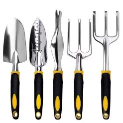 Garden Tools -Heavy Duty Gardening Tools Succulent Tools Set – Aluminum Outdoor Hand Tools With Soft Rubberized Non-Slip…