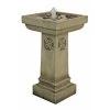 Water Fountain Bird Bath – White Chapel Manor Pedestal Garden Decor Fountain – Outdoor Water Feature