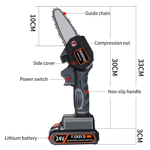 F.EASY.D Mini Chainsaw 4-Inch Cordless Electric Protable Chainsaw With Brushless Motor, One-Hand 0.7kg Lightweight… 2 F.EASY.D Mini Chainsaw 4-Inch Cordless Electric Protable Chainsaw With Brushless Motor, One-Hand 0.7kg Lightweight… - Image 2