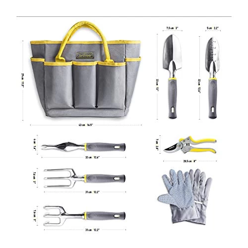 Jardineer Garden Tools Set, 8 PCS Gardening Tools Kit With Garden Tools And Garden Gloves, Perfect Home Garden Tools For… 6 Jardineer Garden Tools Set, 8 PCS Gardening Tools Kit With Garden Tools And Garden Gloves, Perfect Home Garden Tools For… - Image 6
